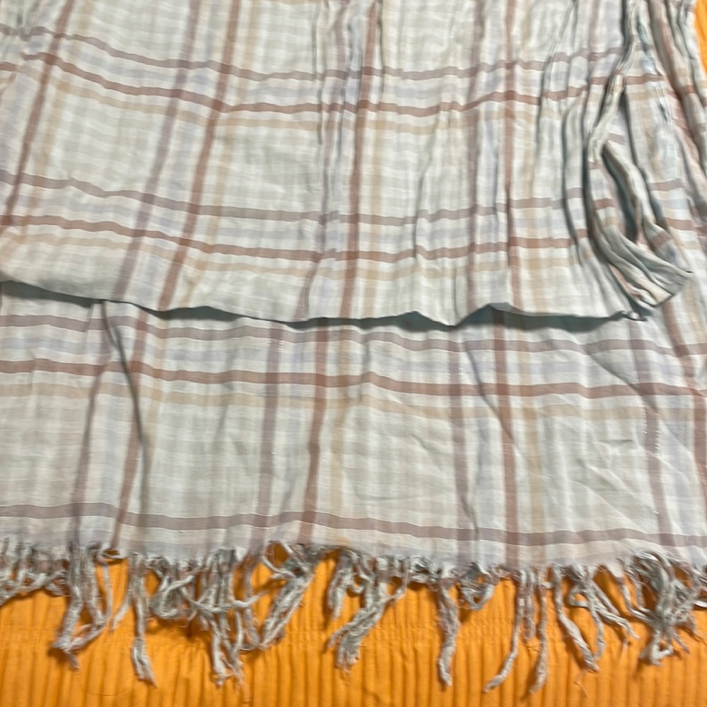 Blue and grey scarf